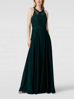 Mascara Midikleid Mit Zierbesatz - Dunkelgrün