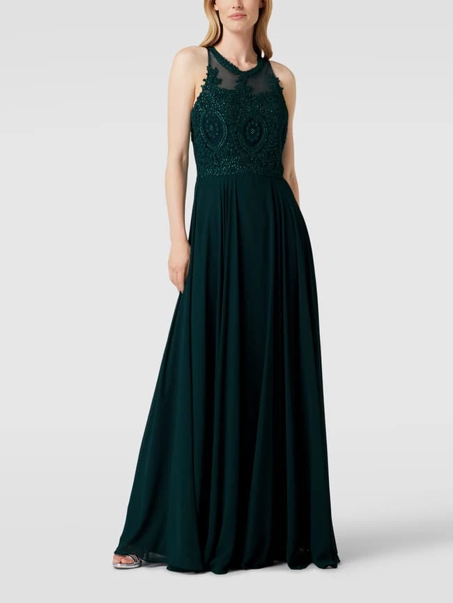 Mascara Midikleid Mit Zierbesatz - Dunkelgrün 1 Mascara Midikleid Mit Zierbesatz - Dunkelgrün