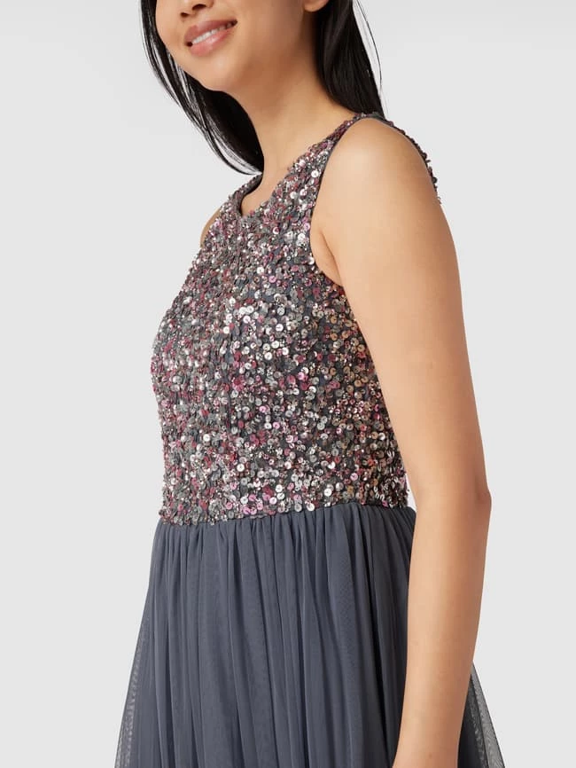 LACE & BEADS Abendkleid Mit Paillettenbesatz - Dunkelgrau 3 LACE & BEADS Abendkleid Mit Paillettenbesatz - Dunkelgrau – Bild 3