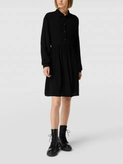 Vila-shop 24 Vila Blusenkleid Mit Volantsaum Modell 'VIFINI' - Schwarz