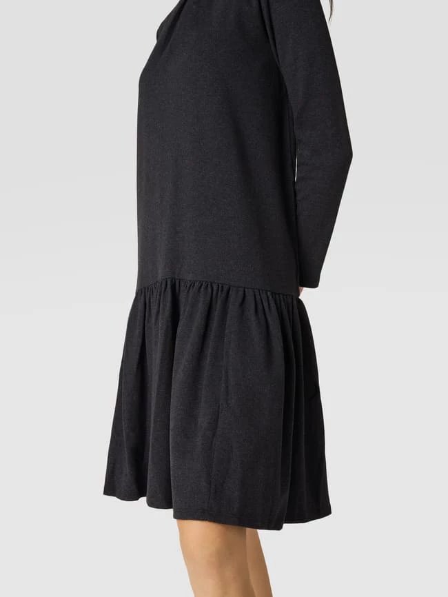 Weekend Max Mara Knielanges Kleid Mit Volantsaum Modell 'SAURO' - Anthrazit 3 Weekend Max Mara Knielanges Kleid Mit Volantsaum Modell 'SAURO' - Anthrazit – Bild 3