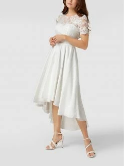 Mascara Cocktailkleid Mit Floraler Spitze - Offwhite