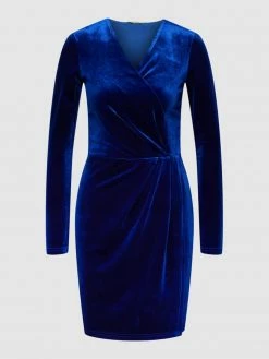 Alternative view of MbyM Kleid Mit V-Ausschnitt Modell 'MADENA' - Royalblau