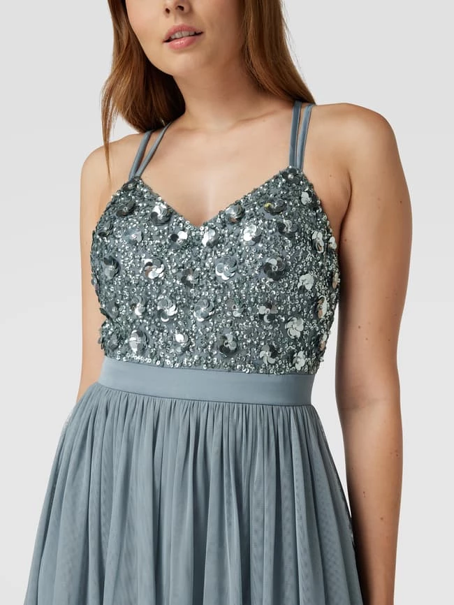 Jake*s Cocktail Abendkleid Mit Paillettenbesatz - Ozean Blau 3 Jake*s Cocktail Abendkleid Mit Paillettenbesatz - Ozean Blau – Bild 3