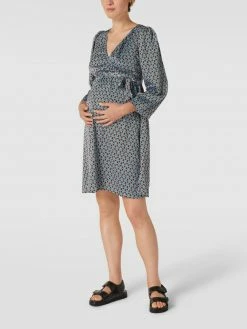 Mamalicious Umstands-Kleid In Wickel-Optik Modell 'Tess' - Bleu