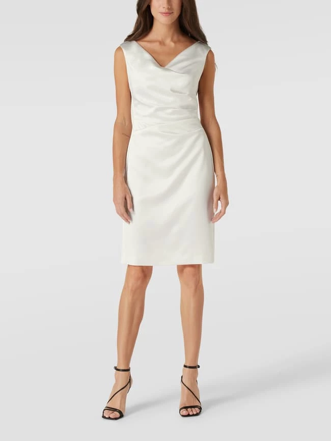 Vera Mont Cocktailkleid Mit Wasserfall-Ausschnitt - Offwhite 1 Vera Mont Cocktailkleid Mit Wasserfall-Ausschnitt - Offwhite