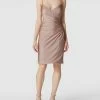 Luxuar Cocktailkleid In Wickel-Optik - Taupe