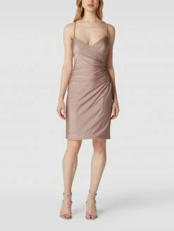Luxuar Cocktailkleid In Wickel-Optik - Taupe