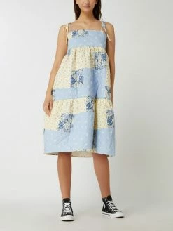 EDITED Midikleid Aus Bio-Baumwolle Modell 'Dalia' - Bleu