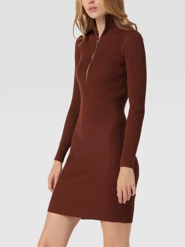 REVIEW Minikleid Mit Stehkragen - Schokobraun 4 REVIEW Minikleid Mit Stehkragen - Schokobraun – Bild 4