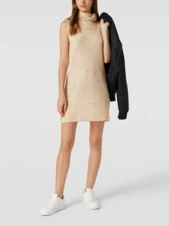 Vila-shop 54 Pieces Strickkleid Mit Rollkragen Modell 'ELLEN' - Beige
