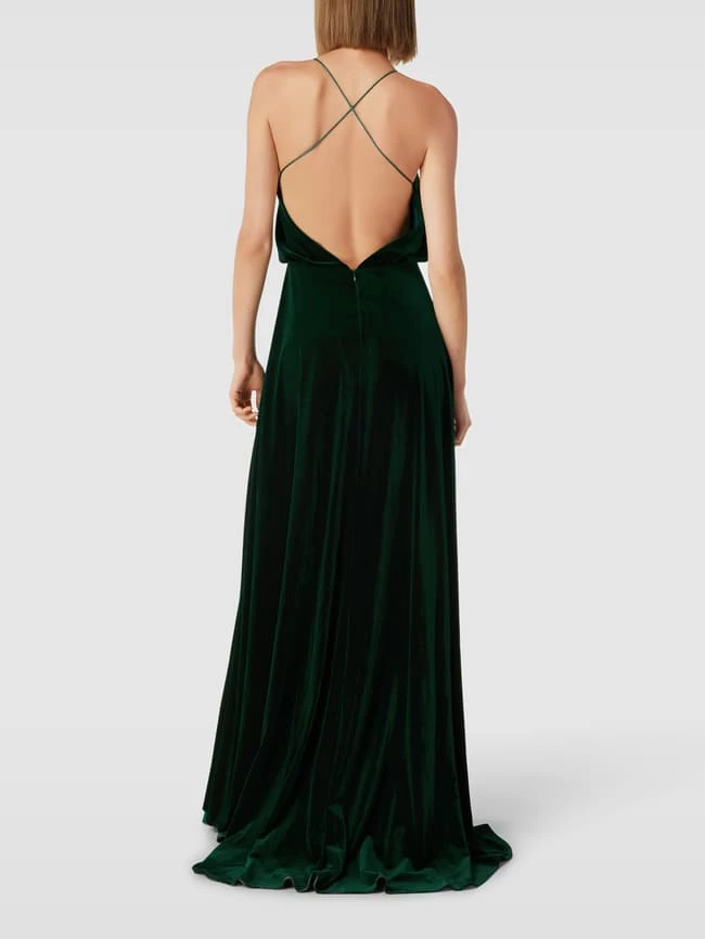 Unique Abendkleid Mit Gekreuzten Spaghettiträgern - Dunkelgrün 5 Unique Abendkleid Mit Gekreuzten Spaghettiträgern - Dunkelgrün – Bild 5