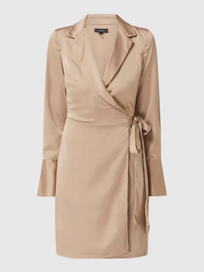 Guess Wickelkleid Aus Satin Modell 'Adair' - Sand 2 Guess Wickelkleid Aus Satin Modell 'Adair' - Sand – Bild 2