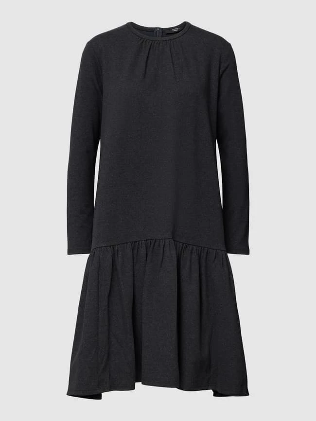 Weekend Max Mara Knielanges Kleid Mit Volantsaum Modell 'SAURO' - Anthrazit 2 Weekend Max Mara Knielanges Kleid Mit Volantsaum Modell 'SAURO' - Anthrazit – Bild 2