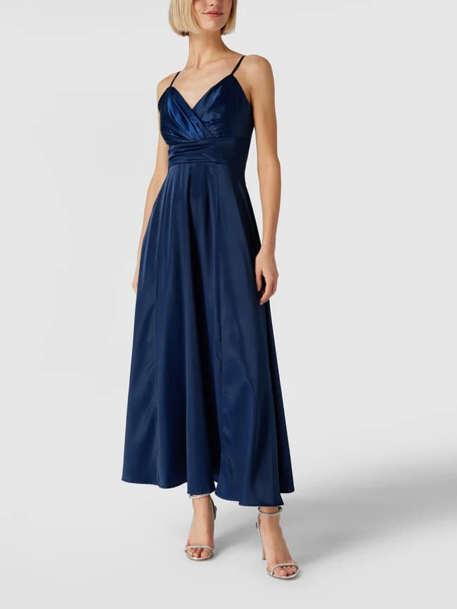 Paradi Abendkleid In Midilänge Mit V-Ausschnitt - Dunkelblau 4 Paradi Abendkleid In Midilänge Mit V-Ausschnitt - Dunkelblau – Bild 4