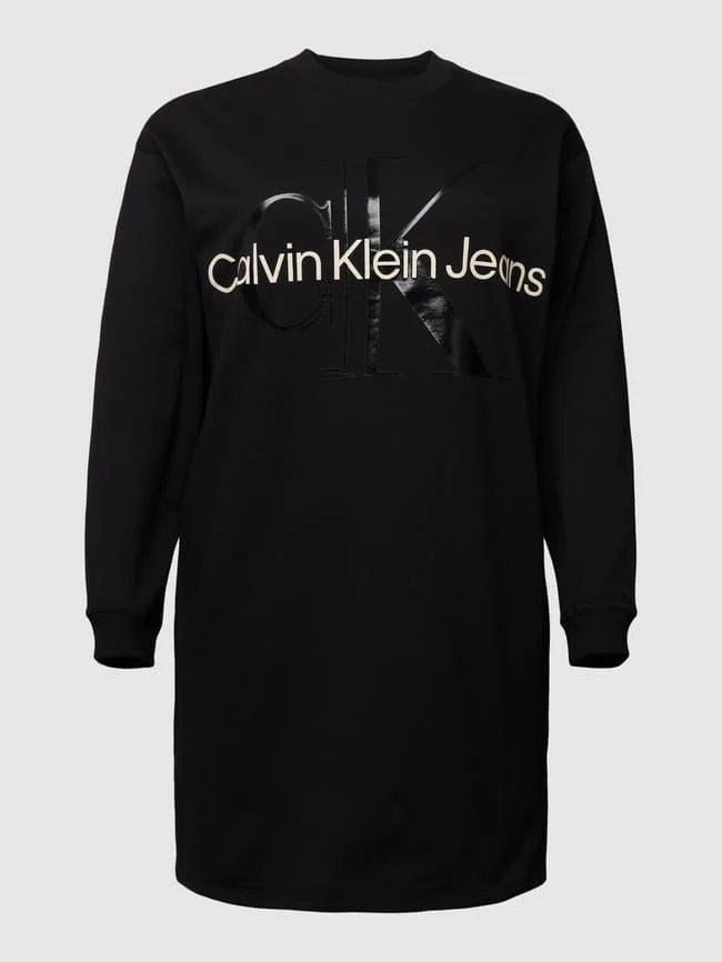 Calvin Klein Jeans Plus PLUS SIZE Sweatkleid Mit Label-Print Modell 'GLOSSY MONOGRAM' - Schwarz 2 Calvin Klein Jeans Plus PLUS SIZE Sweatkleid Mit Label-Print Modell 'GLOSSY MONOGRAM' - Schwarz – Bild 2