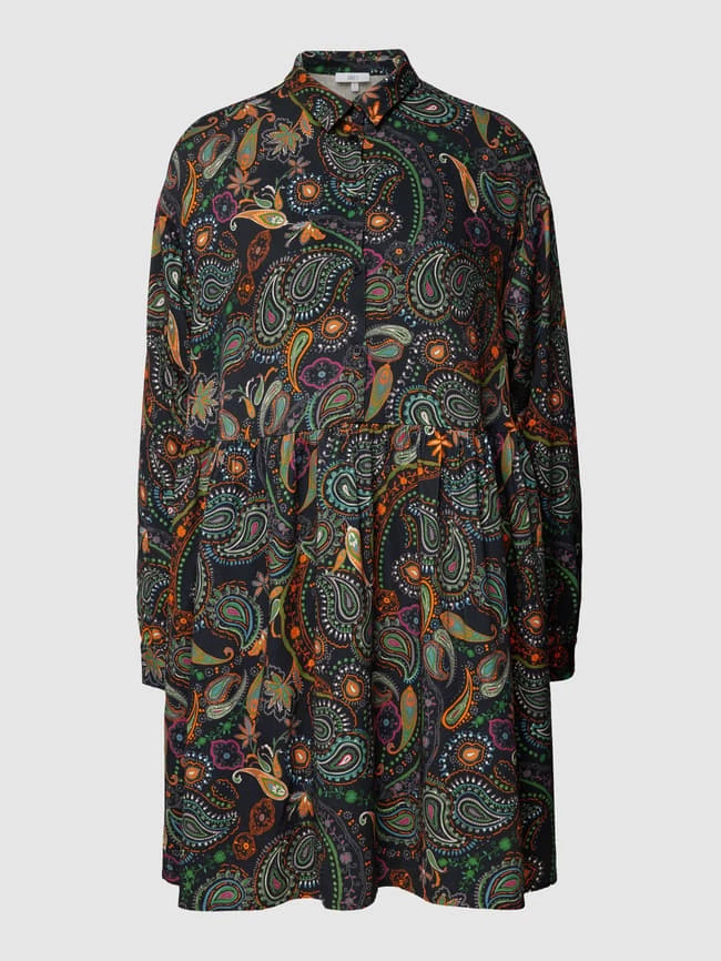 Jake*s Casual Minikleid Mit Paisley-Dessin - Schwarz 2 Jake*s Casual Minikleid Mit Paisley-Dessin - Schwarz – Bild 2
