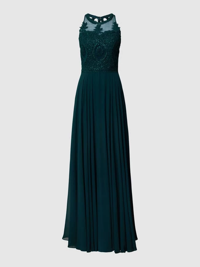 Mascara Midikleid Mit Zierbesatz - Dunkelgrün 2 Mascara Midikleid Mit Zierbesatz - Dunkelgrün – Bild 2