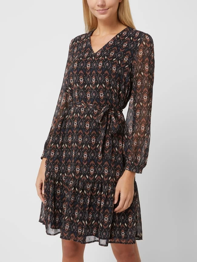 Oui Kleid Mit Effektgarn - Schwarz 4 Oui Kleid Mit Effektgarn - Schwarz – Bild 4