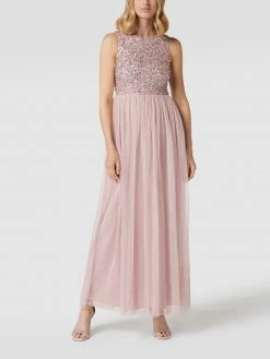 LACE & BEADS Abendkleid Mit Paillettenbesatz - Rosa