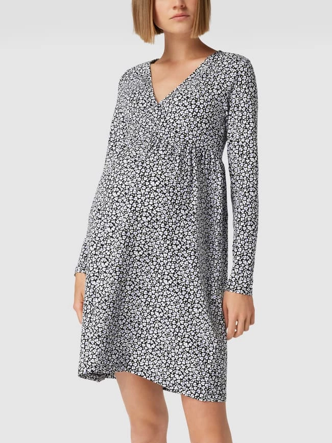 Mamalicious Umstands-Minikleid Mit Floralem Muster - Schwarz 4 Mamalicious Umstands-Minikleid Mit Floralem Muster - Schwarz – Bild 4