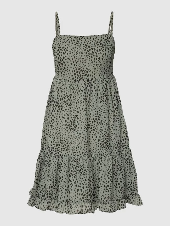 Only Minikleid Mit Volantsaum - Grün 2 Only Minikleid Mit Volantsaum - Grün – Bild 2