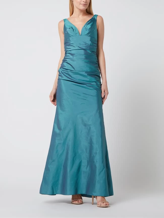 Luxuar Abendkleid Aus Taft - Petrol 1 Luxuar Abendkleid Aus Taft - Petrol