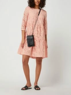 Vila-shop 7 Montego Kleid Aus Baumwolle Mit Lochstickereien - Koralle