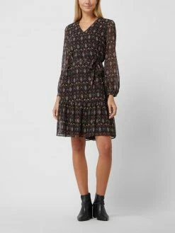 Oui Kleid Mit Effektgarn - Schwarz