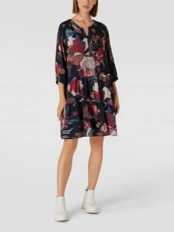 Betty Barclay Knielanges Kleid Mit Floralem Muster - Marineblau