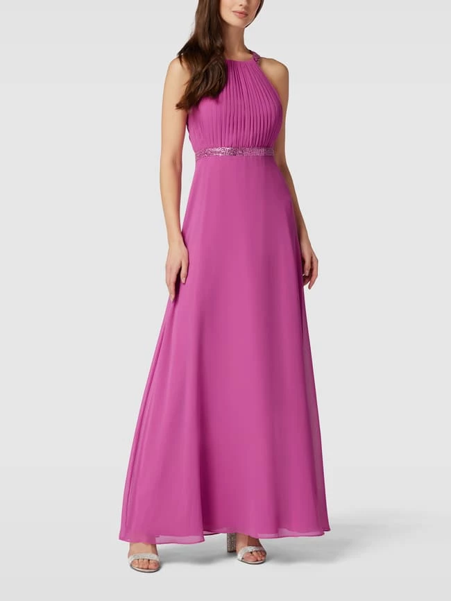 V.M. Abendkleid Mit Neckholder - Pink 1 V.M. Abendkleid Mit Neckholder - Pink