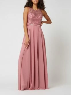 Luxuar Abendkleid Mit Strasssteinen - Mauve