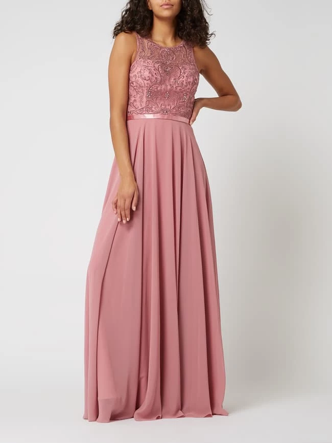 Luxuar Abendkleid Mit Strasssteinen - Mauve 1 Luxuar Abendkleid Mit Strasssteinen - Mauve