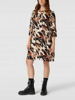 S.Oliver BLACK LABEL Minikleid Mit Allover-Muster - Offwhite
