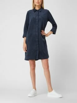 Vila-shop 5 Opus Kleid Aus Cord Modell 'Wedelia' - Marineblau