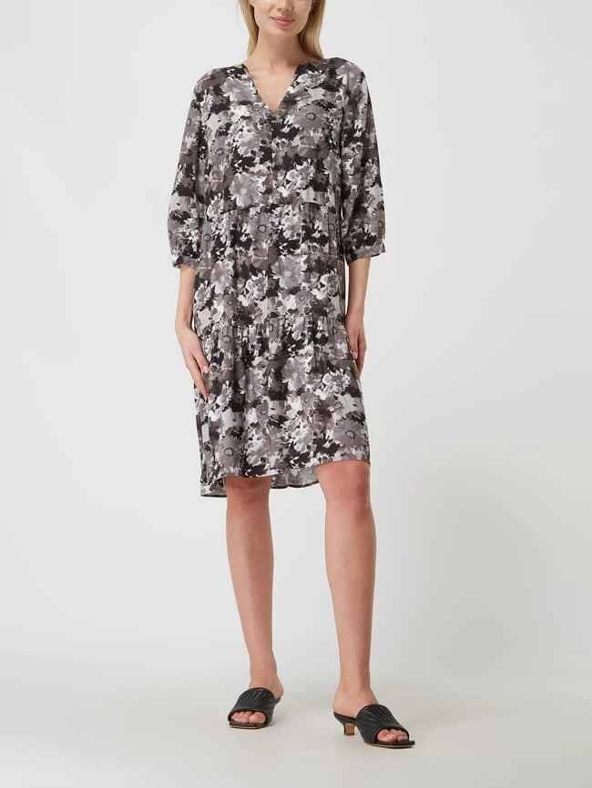 Montego Kleid Aus Viskose - Schwarz 1 Montego Kleid Aus Viskose - Schwarz