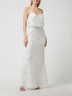 Jake*s Cocktail Abendkleid Mit Pailletten - Ecru