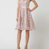 Luxuar Cocktailkleid Aus Organza Mit Stickereien - Mauve
