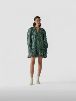 Designers Remix Minikleid Mit Floralem Muster - Schwarz