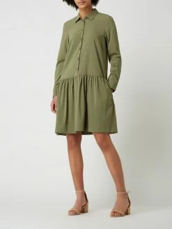 Vila-shop 26 Christian Berg Woman Blusenkleid Aus Viskosemischung - Khaki