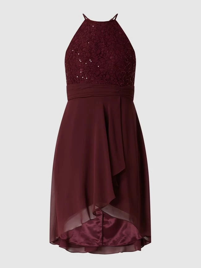 Jake*s Cocktail Cocktailkleid Aus Spitze Und Chiffon - Bordeaux Rot 2 Jake*s Cocktail Cocktailkleid Aus Spitze Und Chiffon - Bordeaux Rot – Bild 2