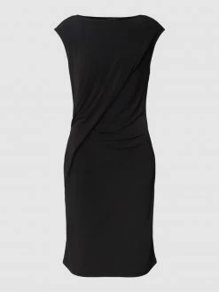 Alternative view of Comma Knielanges Kleid Mit Wickel-Optik - Schwarz