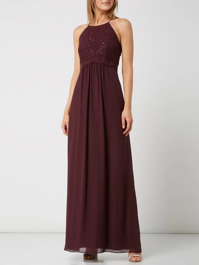 Jake*s Cocktail Abendkleid Mit Oberteil Aus Floraler Spitze - Aubergine 5 Jake*s Cocktail Abendkleid Mit Oberteil Aus Floraler Spitze - Aubergine – Bild 5