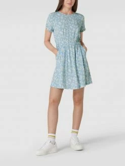 REVIEW Minikleid Aus Viskose - Eisblau