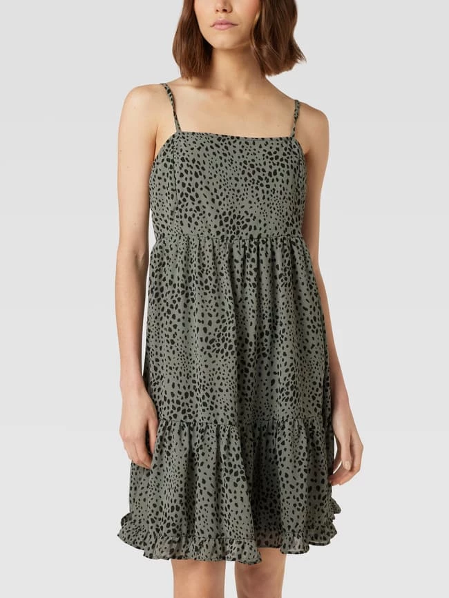 Only Minikleid Mit Volantsaum - Grün 4 Only Minikleid Mit Volantsaum - Grün – Bild 4