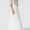Apart Glamour Brautkleid Mit Pailletten Und Plisseefalten - Offwhite
