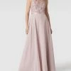 Luxuar Abendkleid Mit Paillettenbesatz - Mauve