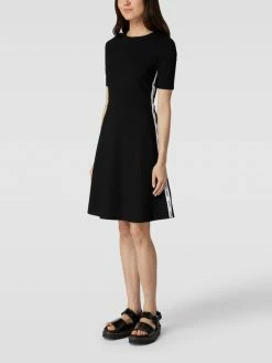 HUGO Knielanges Kleid Mit Galonstreifen Modell 'Davinca' - Schwarz