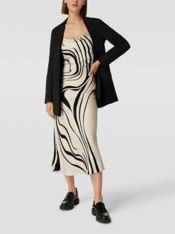 Mango Knielanges Kleid Mit Allover-Muster Modell 'MARCIA' - Offwhite