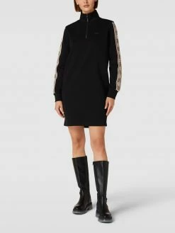 Guess Activewear Kleid Mit Troyer-Kragen Modell 'BRITNEY' - Schwarz